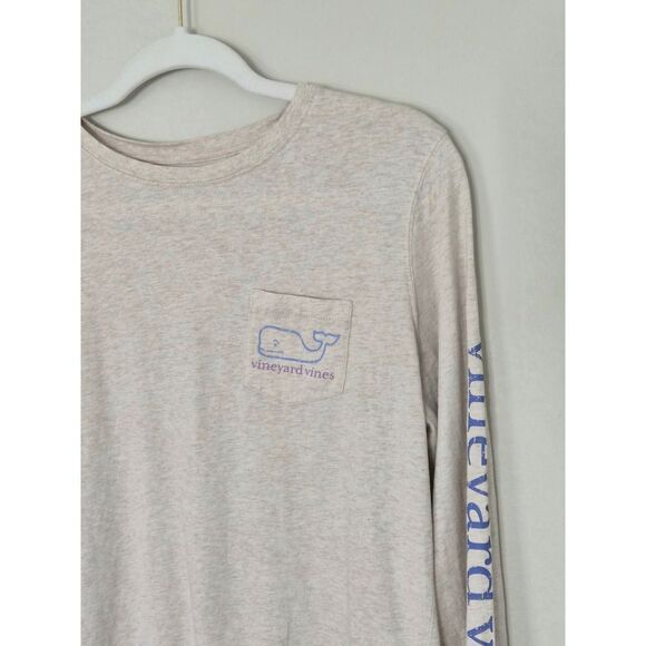 Vineyard Vines Womens Long Sleeve Pocket T-Shirt Whale Logo Casual Top - Picture 4 of 5